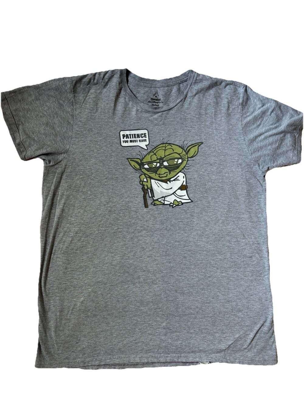 Disneyland Walt Disney World By Hanes Men's Yoda T-Shirt Size XL, Star Wars